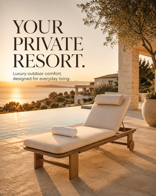 Mirae Riviera — Premium Acacia Sun Lounger