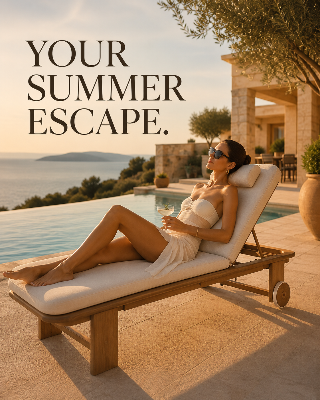 Mirae Riviera — Premium Acacia Sun Lounger