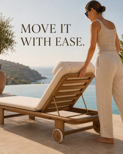Mirae Riviera — Premium Acacia Sun Lounger