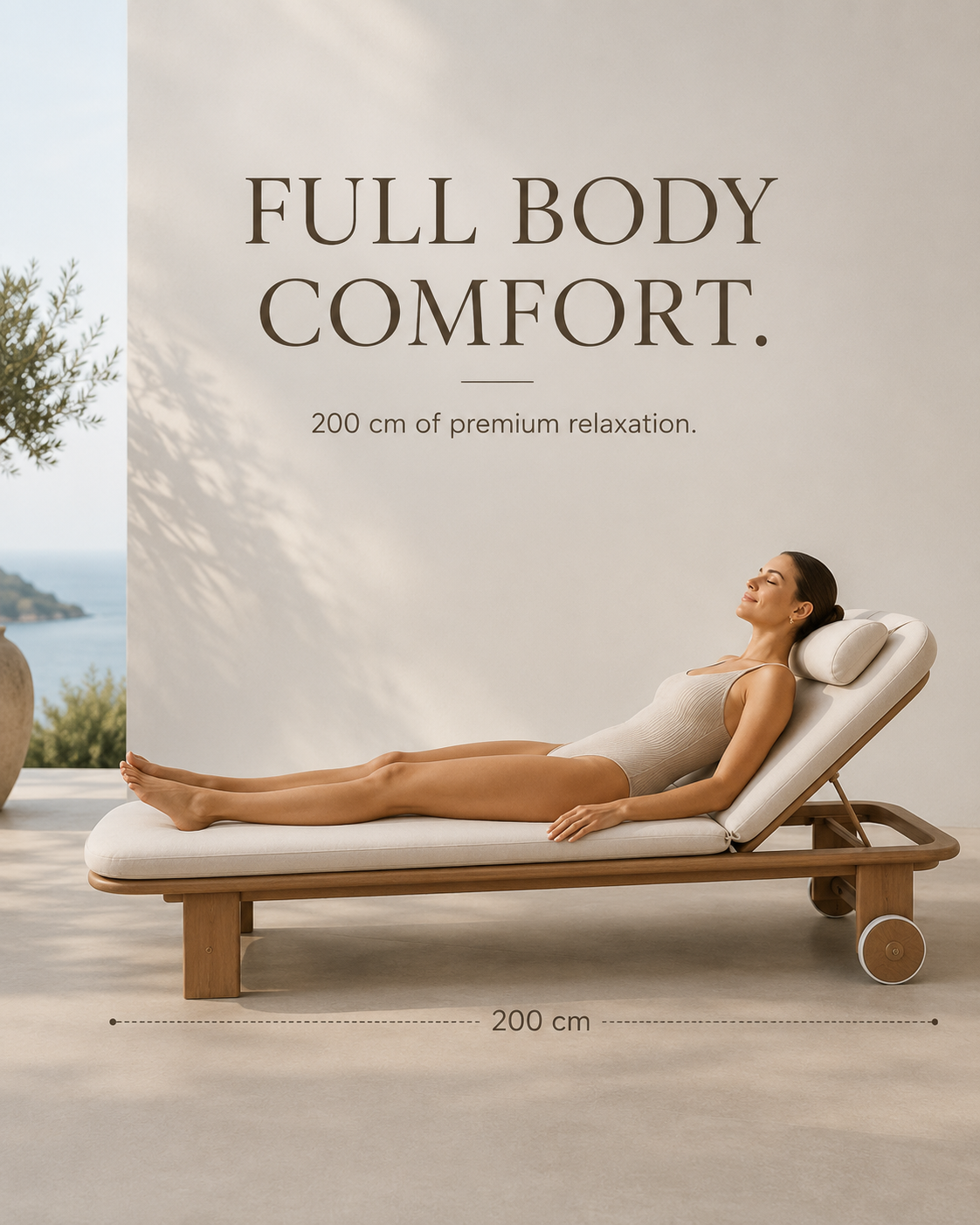 Mirae Riviera — Premium Acacia Sun Lounger