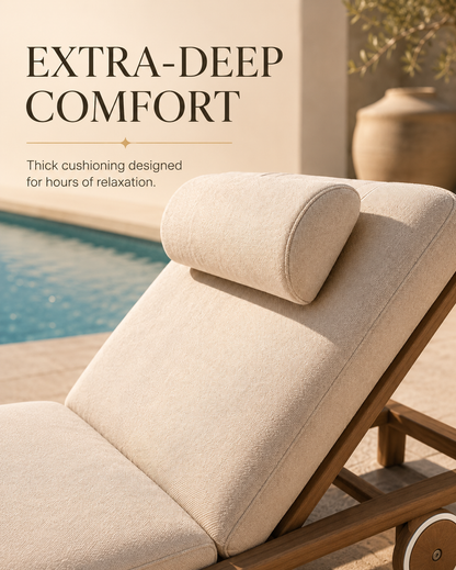 Mirae Riviera — Premium Acacia Sun Lounger