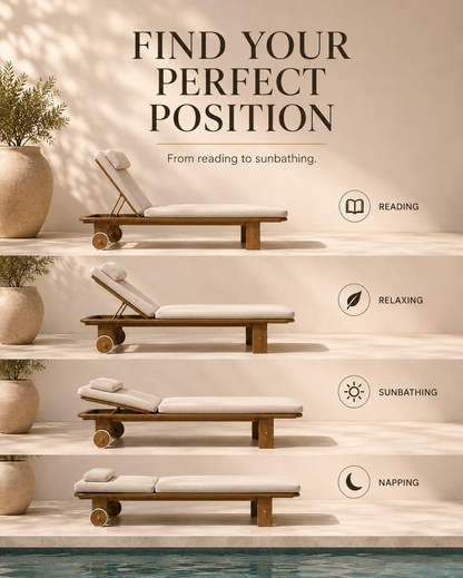 Mirae Riviera — Premium Acacia Sun Lounger