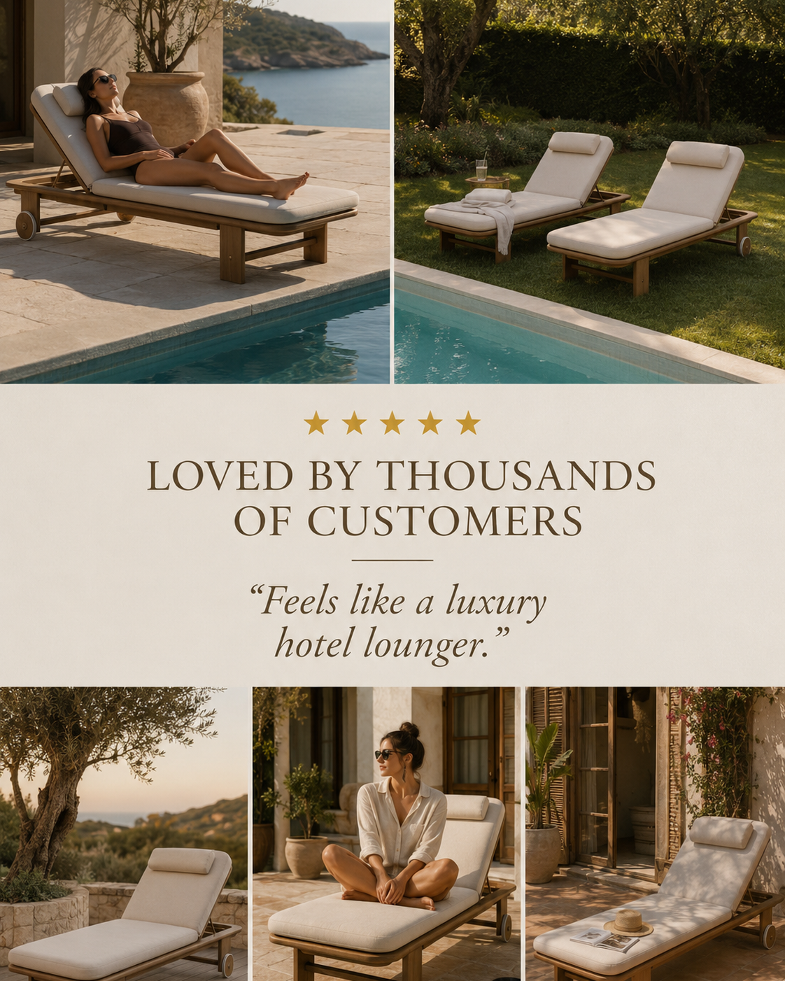 Mirae Riviera — Premium Acacia Sun Lounger